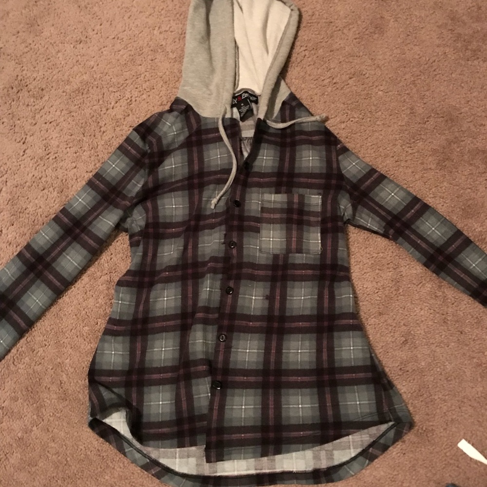 Flannel with hood